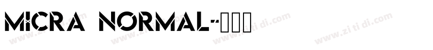 Micra Normal字体转换